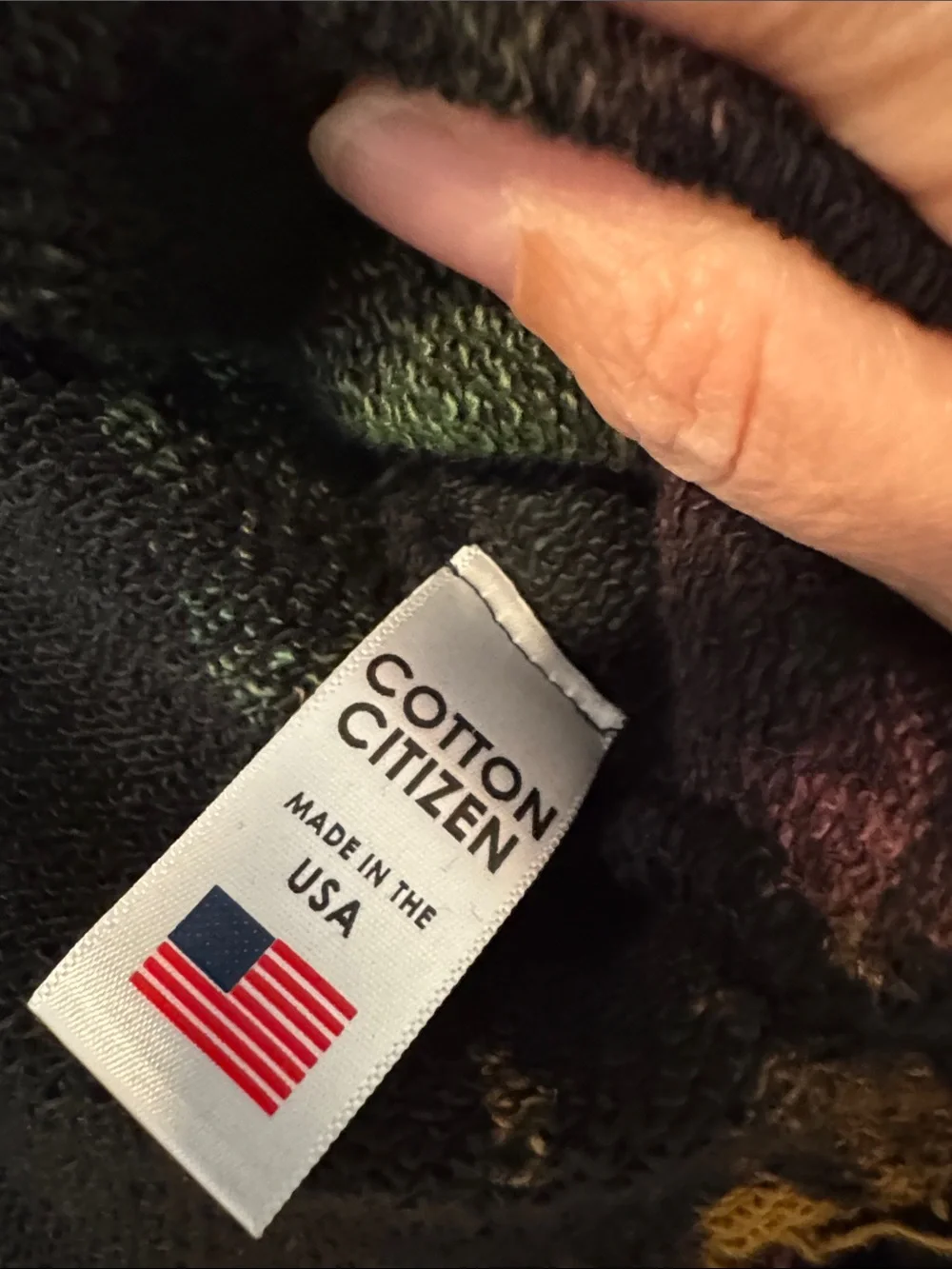 Cotton Citizen Brooklyn Tie-Dye Black Sweatshirt Button Down Women’s Size S - Picture 3 of 9